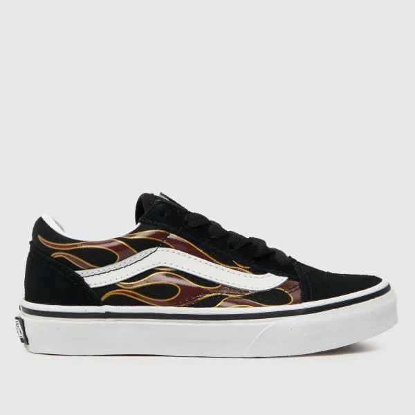 Image of Vans Black & white old skool Boys Junior trainers Black & White UK 12 (EU 30)