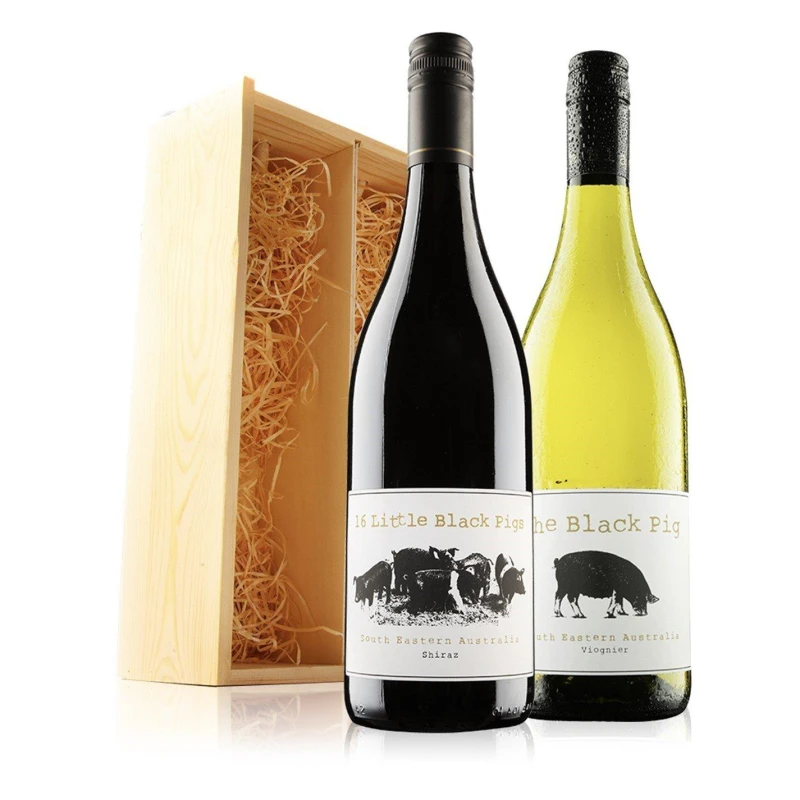 Image of Virgin Wines Premium Mixed Duo in Wooden Gift Box Multi unisex 2