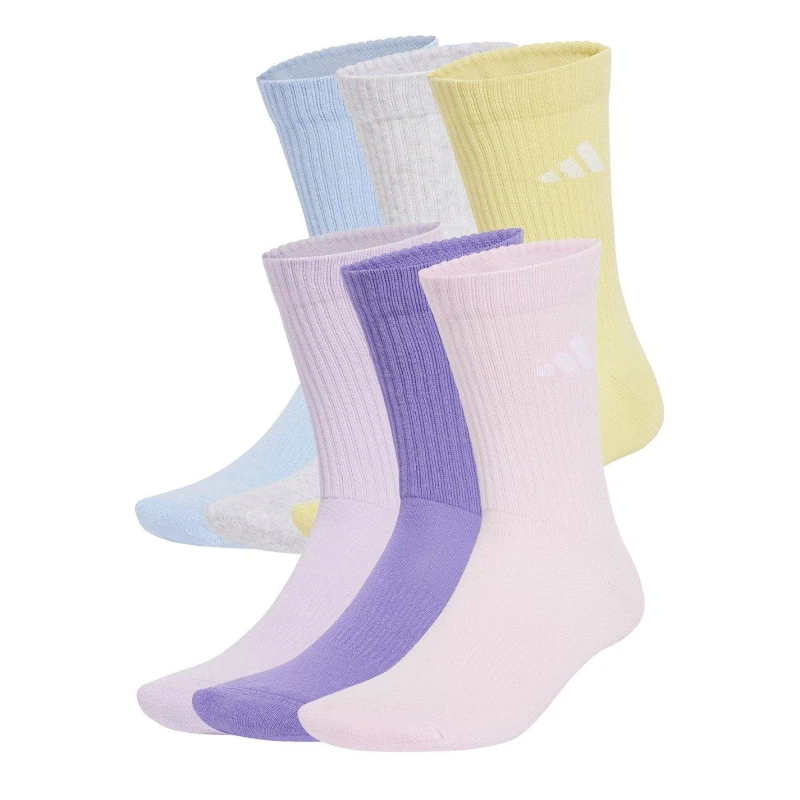 Image of adidas 6-Pack Logo Crew Socks Adults - Multi Multi C3 - C7