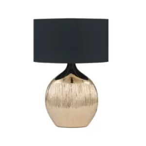 Image of Gold Etched Ceramic Table Lamp