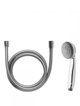 Image of Aqualux Classic Beguine 1 Function Shower Head Hose And Bracket Set