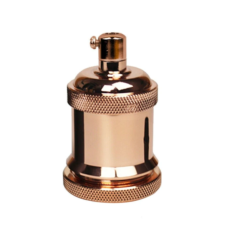 Image of LEDSON Rose Gold E27 Metal Lamp/Bulb Holder Ideal for Vintage Edison Filament Bulbs Antique metal~2929