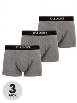 Image of Lyle & Scott Fergus 3 Pack Trunk - Grey, Size XL, Men