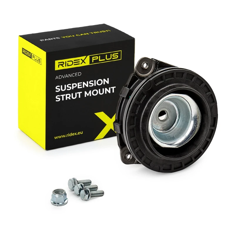 Image of RIDEX PLUS 1180S0216P Top strut mount Front Axle Left, with ball bearing Elastomer Suspension Strut Support Bearing (1180)