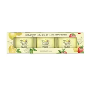 Image of Yankee Candle Gifts & Sets 3 Pack Filled Votive Iced Berry Lemonade 340g