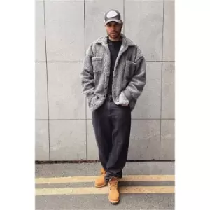 Image of I Saw It First Grey Borg Trucker Jacket - Grey