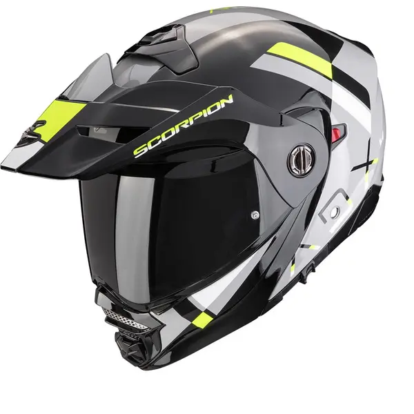 Image of Scorpion ADX-2 Galane Grey-Black-Neon Yellow Adventure Helmets Size XL