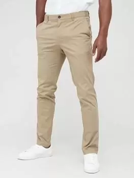 Image of BOSS C-genius-w-233f Slim Fit Formal Trousers - Light Khaki , Light Green, Size 52=Uk36In, Men