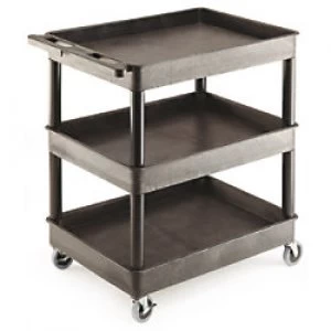Image of GPC Shelf Trolley Black Lifting Capacity Per Shelf: 55kg 640mm x 975mm x 920mm