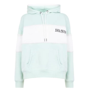 image of Jack Wills Pitfield Colour Block Hoodie - Green