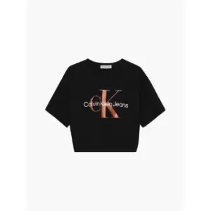 Image of Calvin Klein Jeans Bronze Monogram T-Shirt - Black