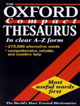 Image of The Oxford Compact Thesaurus by Laurence Urdang Hardback