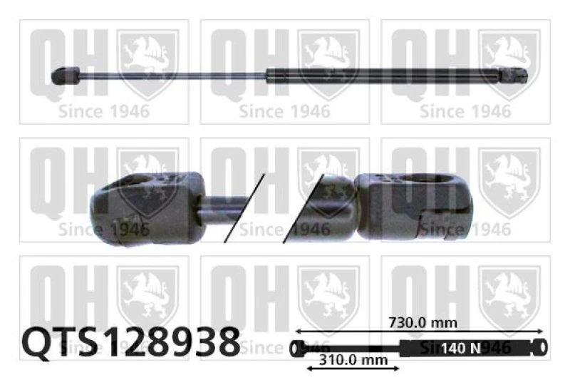 Image of QUINTON HAZELL Bonnet strut QUINTON HAZELL QTS128938