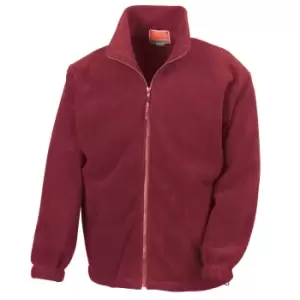 image of Result Mens Full Zip Active Fleece Anti Pilling Jacket (M) (Burgundy)