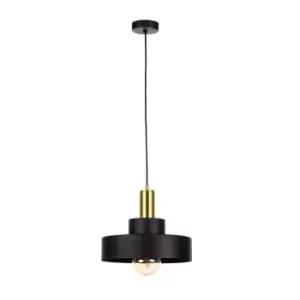 image of Giza Dome Pendant Ceiling Light Black, Gold, 30cm, 1x E27