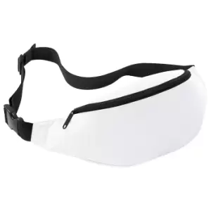 Image of Bagbase Adjustable Belt Bag (2.5 Litres) (Pack of 2) (One Size) (White)