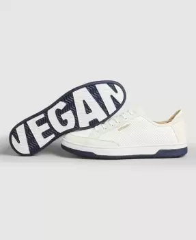 Image of Superdry Mens Vintage Vegan Basket Low Top Trainers White - Size: 11