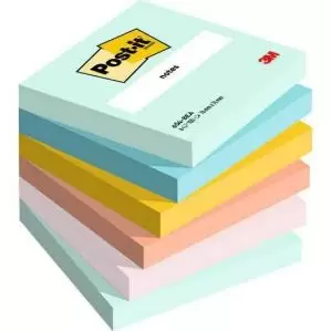 image of Post it Beachside Colours 76x76mm 100 Sheets Pack of 6 7100259201