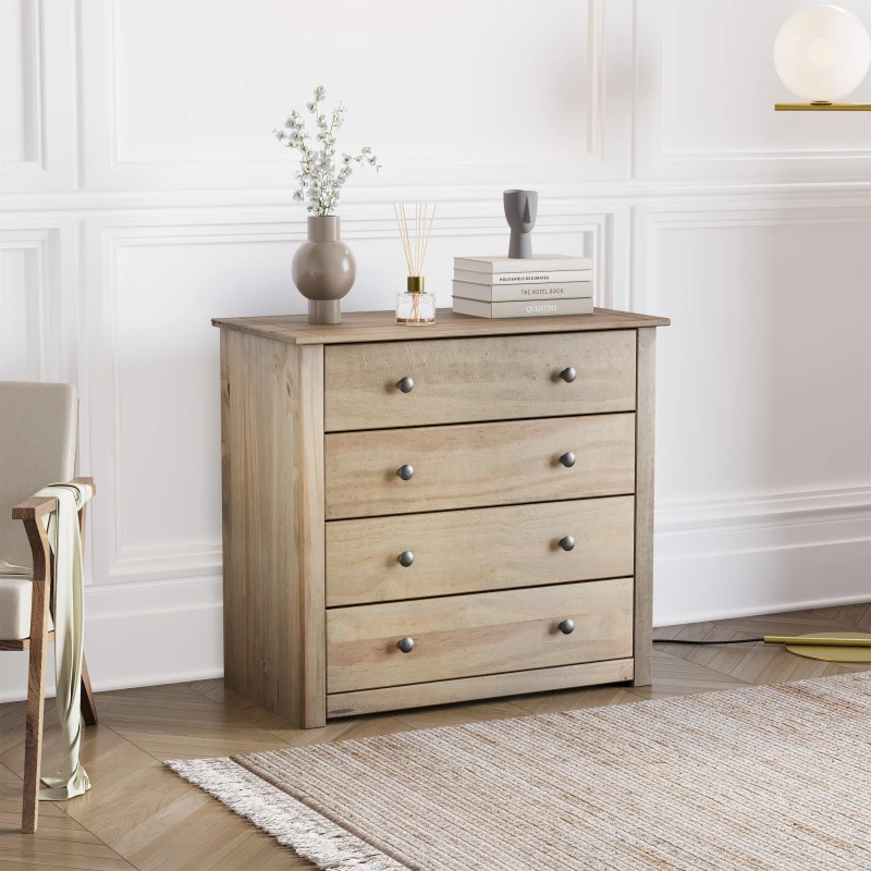Image of Lassic Vida Designs Panama 4 Drawer Chest Pine unisex 4 Drawer
