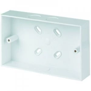 Image of Wickes 2 Gang Pattress Box and Adaptor - White 32mm
