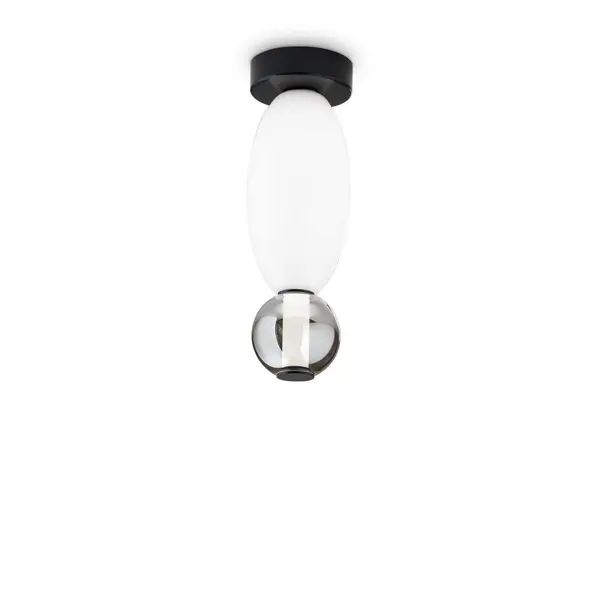 Image of Lumiere Integrated LED Semi Flush Light Black 1450Lm 3000K