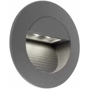 image of Netlighting Mini LED Outdoor Recessed Wall Light Dark Grey IP44 - FARO70403