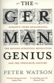 Image of The German Genius by Peter Watson Paperback