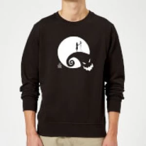 Image of Disney The Nightmare Before Christmas Jack And Sally Moon Black Sweatshirt - L - Black