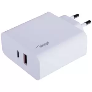 Image of Akyga AK-CH-15 Mobile phone charger type USB-C , USB type A White