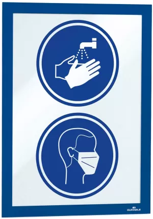 Image of Durable Self-Adhesive Magnetic Frame DURAFRAME A4 Dark Blue 0.2 x 23.7 cm