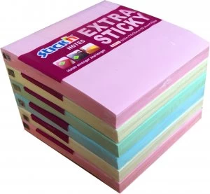 image of Stickn Extra Sticky 76x76mm Pastel Assorted PK6