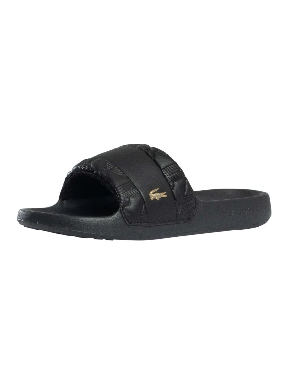 Image of Lacoste Lacoste Serve Hybrid Slide - Black - Lacoste - Size: 9 Black Male 9 LA32803