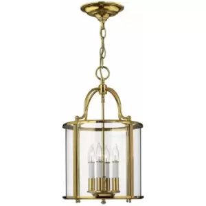 Image of Loops - 4 Bulb Ceiling Pendant Light Fitting Highly Polished Brass LED E14 60W