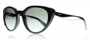 image of Vogue VO2963S Sunglasses Shiny Black / Crystal White W44/11 53mm