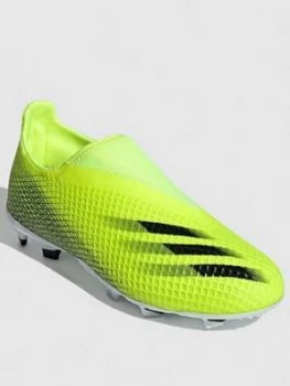 Image of Adidas Junior X Laceless Ghosted.3 Firm Ground Football Boot - Yellow