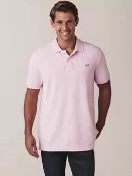 Image of Crew Clothing Classic Pique Polo - Pastel Pink, Pastel Pink, Size XL, Men