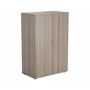 TC Office Cupboard with Lockable Doors with 3 Shelves Height 1200mm, Grey Oak Effect