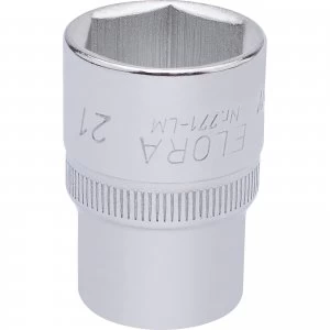 Image of Elora 1/2" Drive Hexagon Socket Metric 1/2" 21mm
