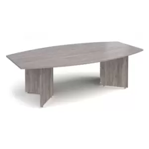 Image of Dams MTO Arrow Head Leg Radial Boardroom Table 2400mm x 800/1300mm - Beech