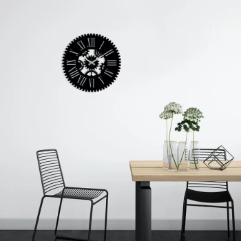 image of Metal Wall Clock 24 - Black Decorative Metal Wall Clock