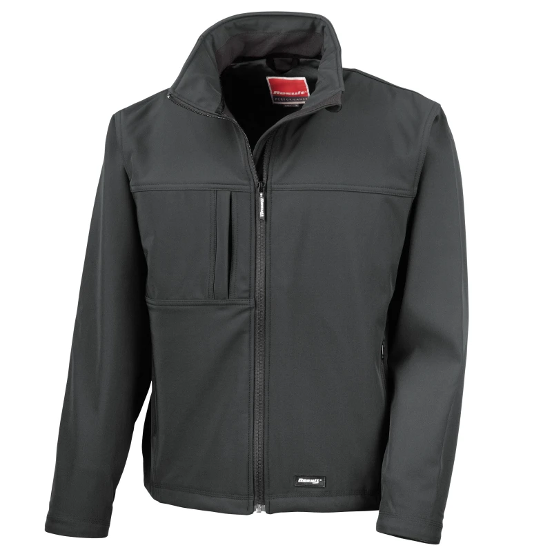 Image of Result Result Men Softshell Premium 3 Layer Performance Jacket (Waterproof, Windproof & Breathable) in Black Size: 3X-Large Black XXXL Male 50541710