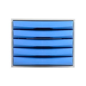 Image of Exacompta Fantasy Works A4 Closed Desktop Drawer Set Light GreyIce