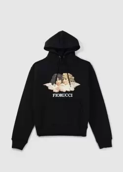 image of Fiorucci Womens Vintage Angel Hoodie In Black