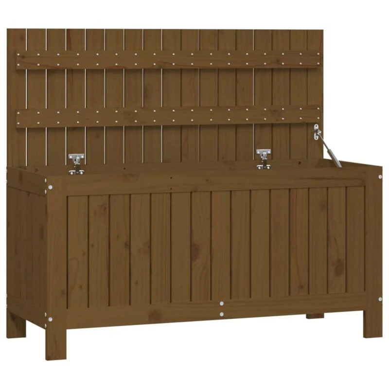 Image of VIDAXL Garden Storage Box Honey Brown 108x42.5x54cm Solid Wood Pine Vidaxl 823832