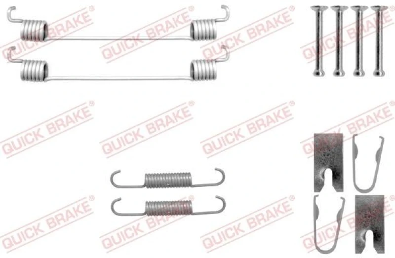 Image of QUICK BRAKE Brake shoe fitting kit QUICK BRAKE 105-0042