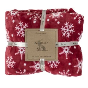 image of Gallery Snowflake Flannel Throw