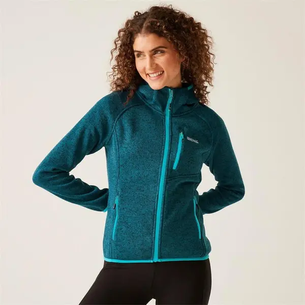 image of Regatta Womens Hooded Newhill Fleece - Moroccan Blue(Tahoe Blue) 18