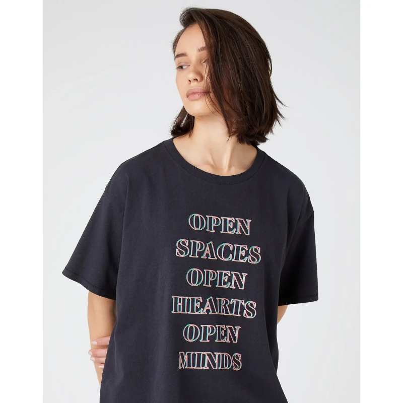Image of Wrangler Womens oversized T-Shirt Wrangler Worn Noir Female S