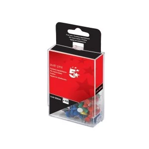 Image of 5 Star Push Pins Assorted Opaque Pack of 100