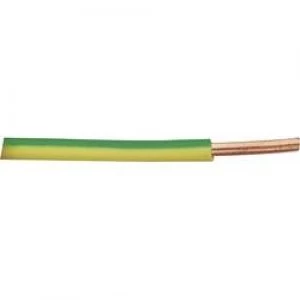 Image of Jumper wire H07V U 1 x 4 mm2 Green yellow XBK Kabel